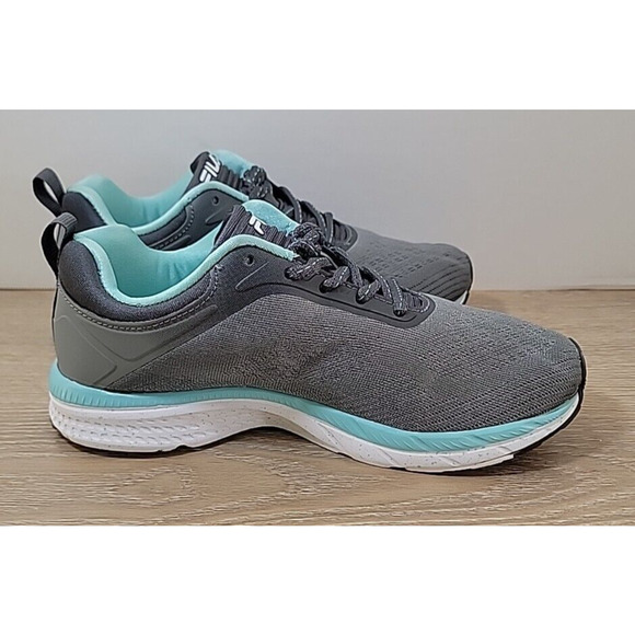 Fila Women's Memory Foam Athletic Running Shoes Grey Mint Size 6 - Picture 6 of 12